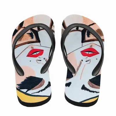 Men Fashion Girl - Watercolor Markers Fashion Girl Style Fashion Girl Blogger Influencer Flip Flop Slippers