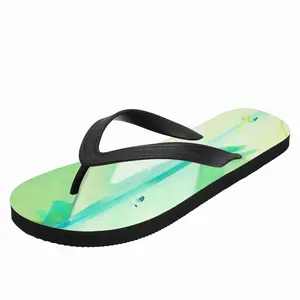 Men Green Bird Flip Flop Slippers