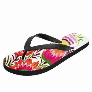 Men Three Flowers Of Joy Flip Flop Slippers