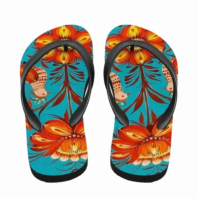 Men Tree Of Life On Blue Background Flip Flop Slippers