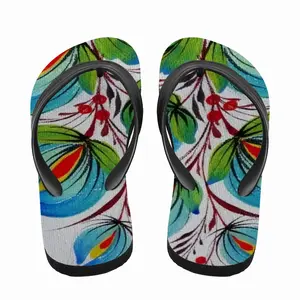 Men Blue Sky Flower Flip Flop Slippers