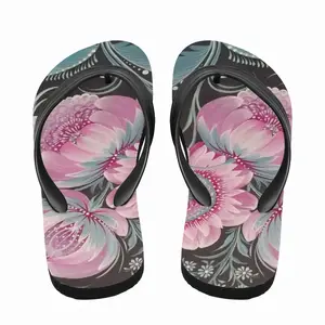 Men Pastel Flowers Flip Flop Slippers