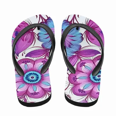 Men Purple Bouquet Flip Flop Slippers