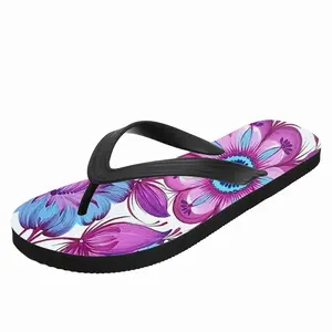 Men Purple Bouquet Flip Flop Slippers