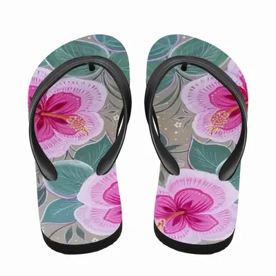 Men Purple Flowerbed Flip Flop Slippers