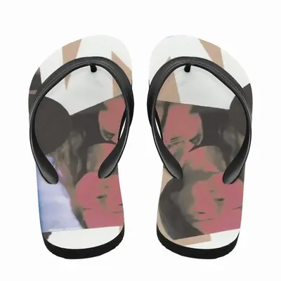 Men Geometry Girl Collage Flip Flop Slippers