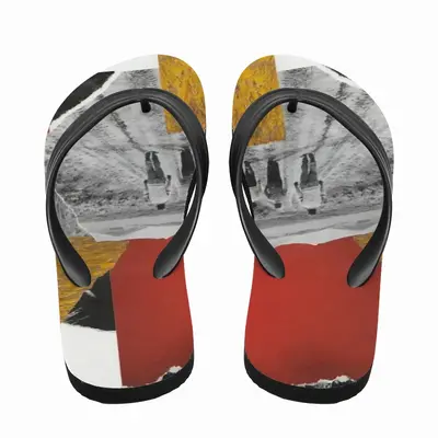 Men Go Into The Sunset Flip Flop Slippers