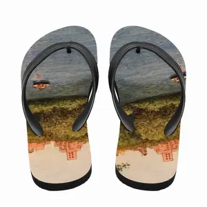 Men Boats In Central Park Flip Flop Slippers