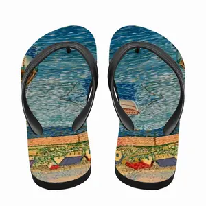 Men Boats In The Country Flip Flop Slippers