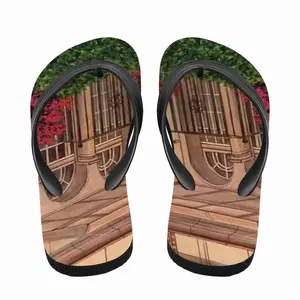 Men Italian Villa With Bougainvillea Flip Flop Slippers