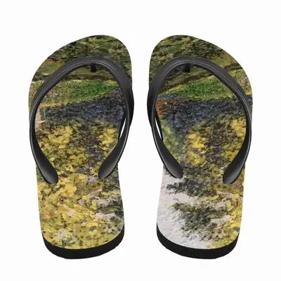 Men Lake With Fishing Pier Flip Flop Slippers