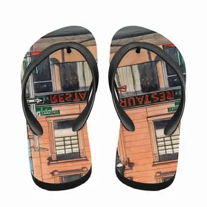 Men #6Th Avenue Restaurant New York City Flip Flop Slippers