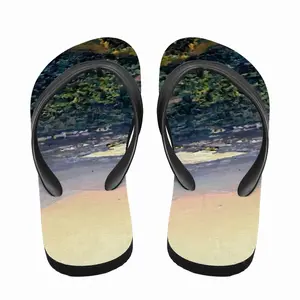 Men Sunset In Crete Greece Flip Flop Slippers