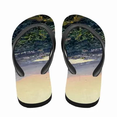 Men Sunset In Crete Greece Flip Flop Slippers