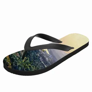 Men Sunset In Crete Greece Flip Flop Slippers