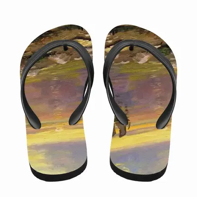 Men Romantic Sailing Seaside Sunset Scenic Flip Flop Slippers