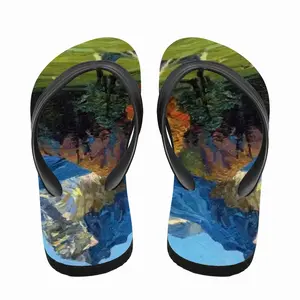 Men High Mountains Landscape Flip Flop Slippers