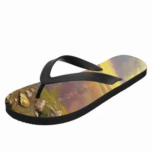 Men Romantic Sailing Seaside Sunset Scenic Flip Flop Slippers