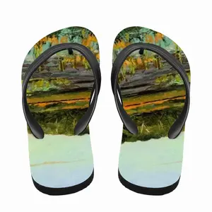 Men Sunset Pond Flip Flop Slippers