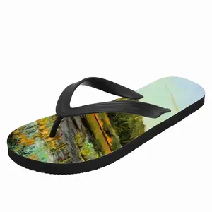 Men Sunset Pond Flip Flop Slippers