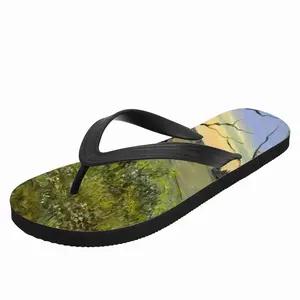 Men Birch Trees At Sunrise Flip Flop Slippers