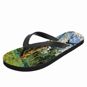 Men Blooming Apple And Pear Trees Flip Flop Slippers