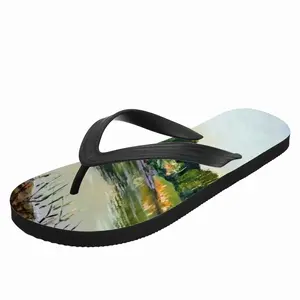 Men Shallow Pond Landscape Flip Flop Slippers