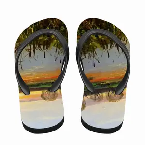 Men Idyllic Scenic Summer Sunset Landscape Flip Flop Slippers