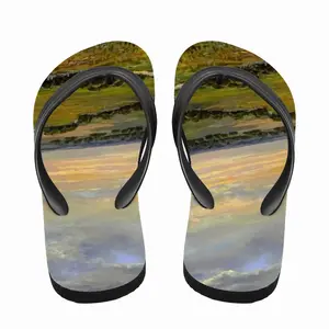 Men Plain River Landscape Flip Flop Slippers