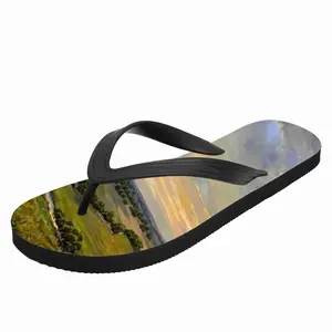 Men Plain River Landscape Flip Flop Slippers