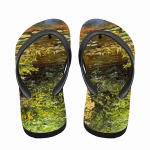 Men River Sunny Landscape Flip Flop Slippers