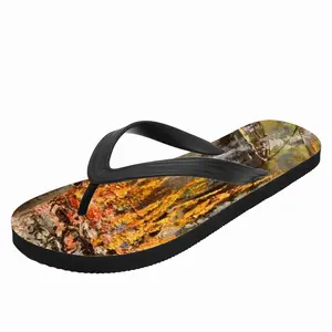 Men Fire Cooking Still Life Impressionism Flip Flop Slippers