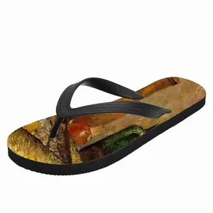 Men Still Life With Fish Impressionism Realism Flip Flop Slippers