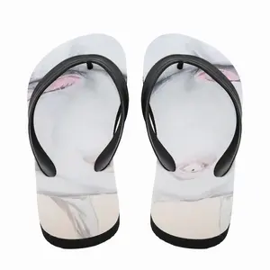 Men White Doberman Flip Flop Slippers