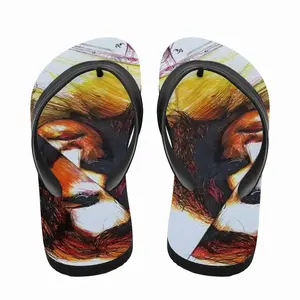 Men Broken Glass Flip Flop Slippers