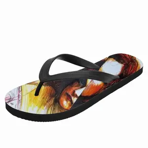 Men Broken Glass Flip Flop Slippers