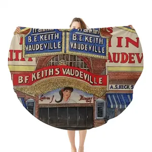 Bf Keiths Vaudeville New York City Flannel Blanket (Round)