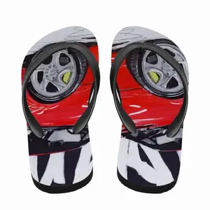 Men Porsche Turbo Red Flip Flop Slippers