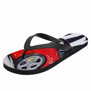 Men Porsche Turbo Red Flip Flop Slippers