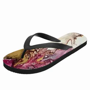 Men Raspberry Bloom Flip Flop Slippers