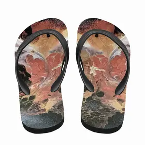 Men Black Lace Flip Flop Slippers