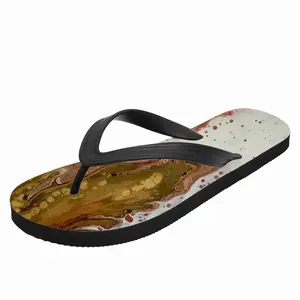 Men Gold Poppy Flip Flop Slippers