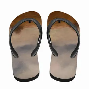 Men Red Tin Roof A House Over The Hill Flip Flop Slippers