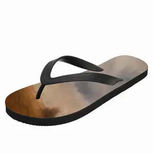 Men Red Tin Roof A House Over The Hill Flip Flop Slippers