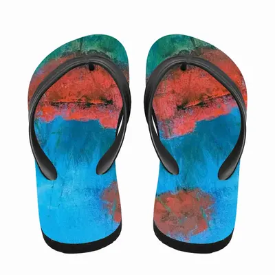 Men Red Poppies Red Flowers Flip Flop Slippers