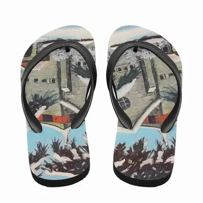 Men Winter Cathedral Flip Flop Slippers