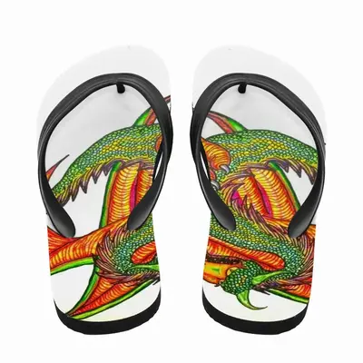 Men Clutching Dragon Flip Flop Slippers