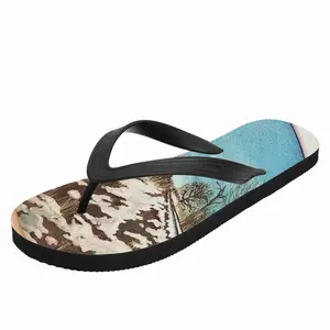 Men Oval Sidetrack Flip Flop Slippers