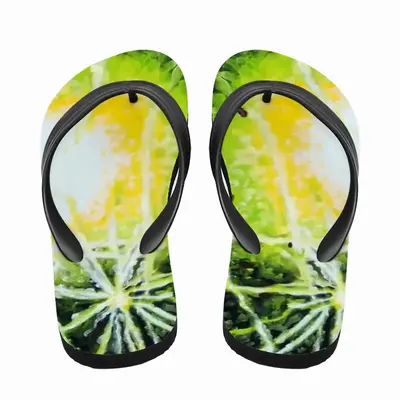 Men Green Fireworks Flip Flop Slippers