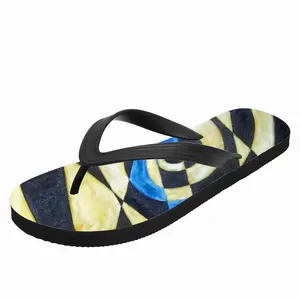 Men Brown Gold Blue Trydich Flip Flop Slippers